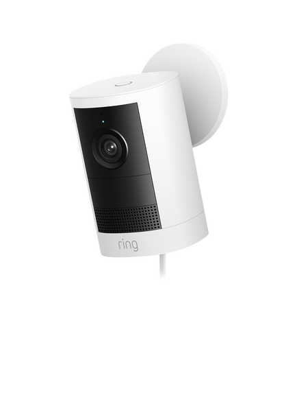 Ring Outdoor Camera (2nd Generation) Plug-In Smart Security Camera with Built-in Wi-Fi, White - view 2, White
