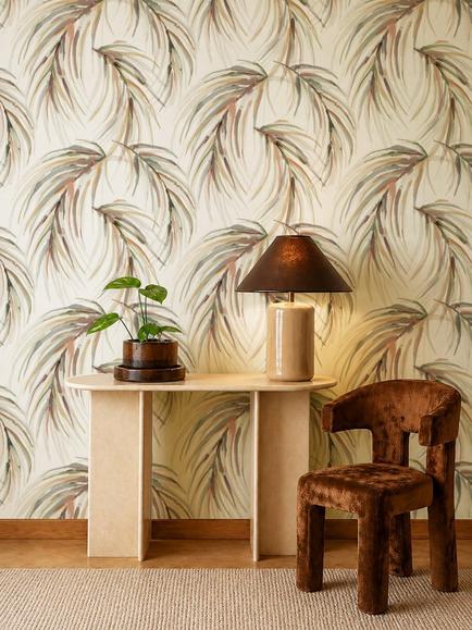 Harlequin Alvaro Wallpaper - view 2, Rosewood/Plum/Olive