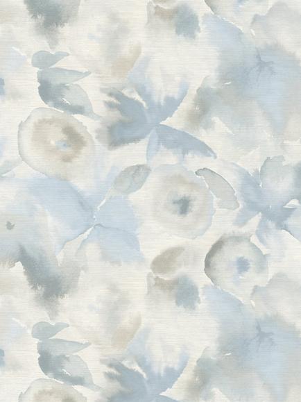 Harlequin Flores Wallpaper, Powder/Sky/Parchmnt