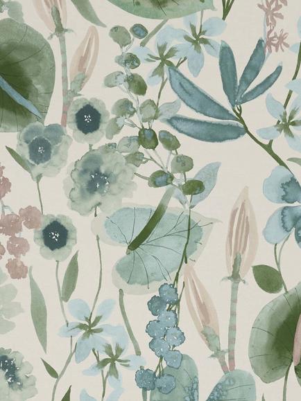 Harlequin Nalina Wallpaper, Positano/Aloe/Sky