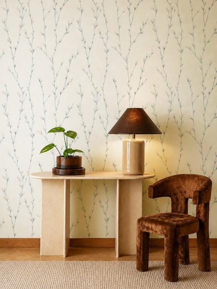 Harlequin Watercolour Salice Wallpaper - view 2, Powder