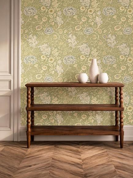 Morris & Co. Double Bough Wallpaper - view 2, Gooseberry