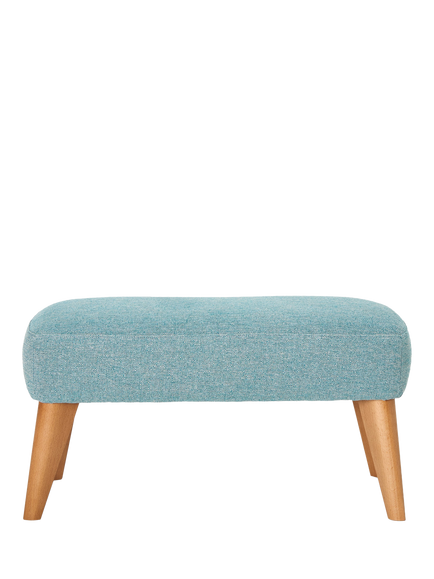 John Lewis OUTLET Bergen II Footstool, Light Leg, Like New, Minerva 321, Minerva 321