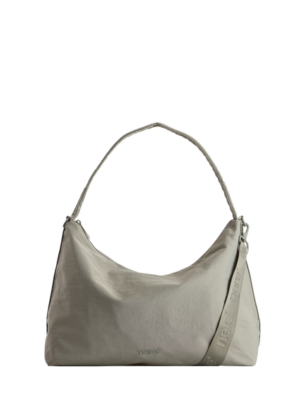 Nere Bondi Nylon Relaxed Hobo Bag, Olive, Olive