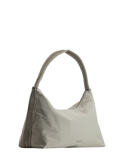 Nere Bondi Nylon Relaxed Hobo Bag, Olive - view 2, Olive