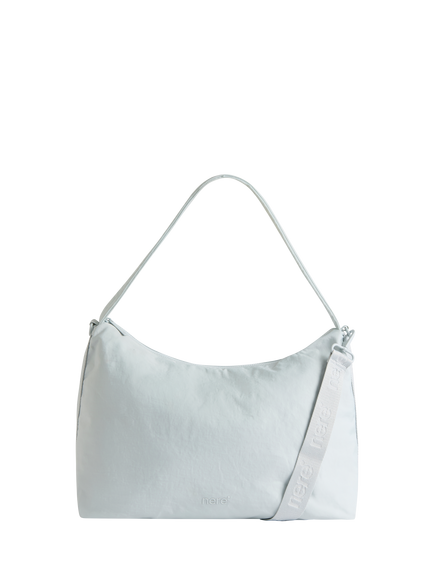 Nere Bondi Nylon Relaxed Hobo Bag, Pebble, Pebble