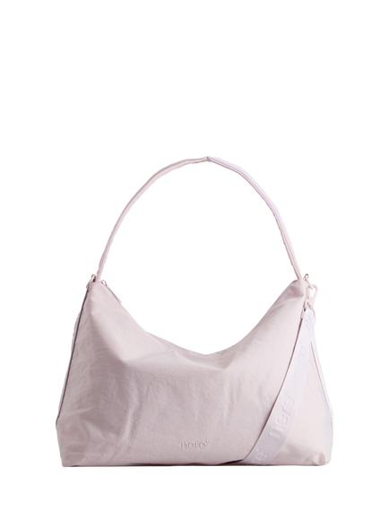 Nere Bondi Nylon Relaxed Hobo Bag, Pink, Pink