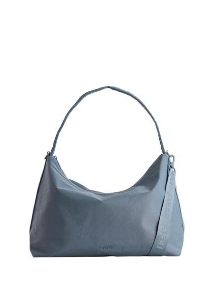 Nere Bondi Nylon Crossbody Hobo Bag, Slate - view 2, Slate