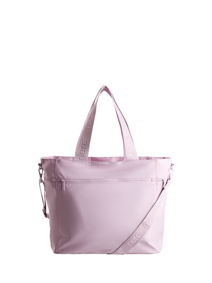 Nere Bondi Nylon Large Tote Bag, Dusty Rose, Dusty Rose