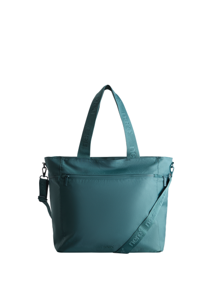 Nere Bondi Nylon Large Tote Bag, Deep Teal, Deep Teal