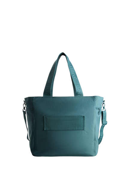 Nere Bondi Nylon Large Tote Bag, Deep Teal - view 2, Deep Teal