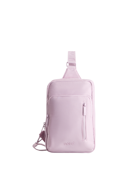 Nere Bondi Nylon Sling Backpack, Dusty Rose