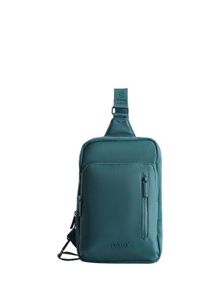 Nere Bondi Nylon Sling Backpack, Deep Teal