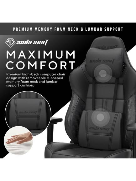 anda seaT Dark Demon Dragon PVC Gaming Chair, Black - view 2, Black