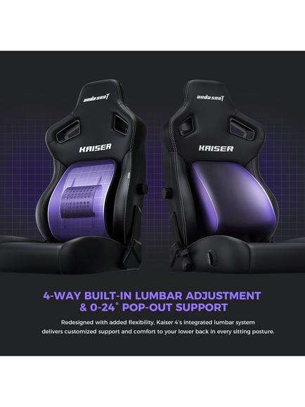 anda seaT Kaiser 4 Fabric Premium Office & Gaming Chair, Large, Black - view 2, Black