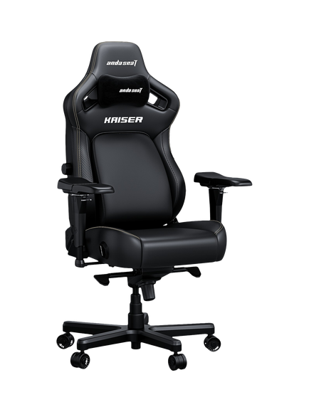 anda seaT Kaiser 4 PVC Premium Office & Gaming Chair, XL, Black, Black