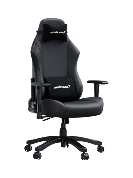 anda seaT Luna PVC Premium Office & Gaming Chair, Large, Black, Black