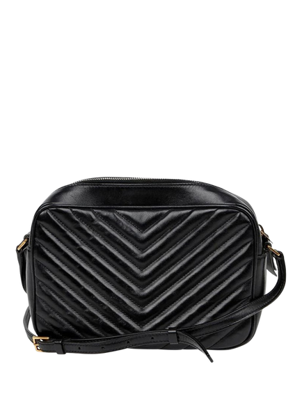 Pre-loved SAINT LAURENT Paris Lou Leather Camera Bag, Black - view 2, Black