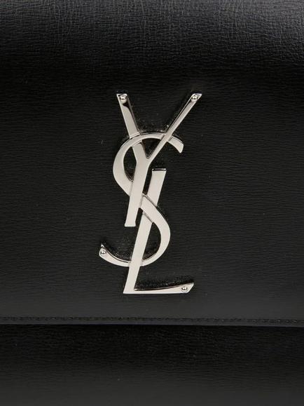 Pre-loved SAINT LAURENT Sunset Leather Shoulder Bag, Black - view 2, Black