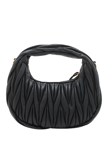 Pre-loved Miu Miu Matelassé Leather 2way Bag, Black - view 2, Black