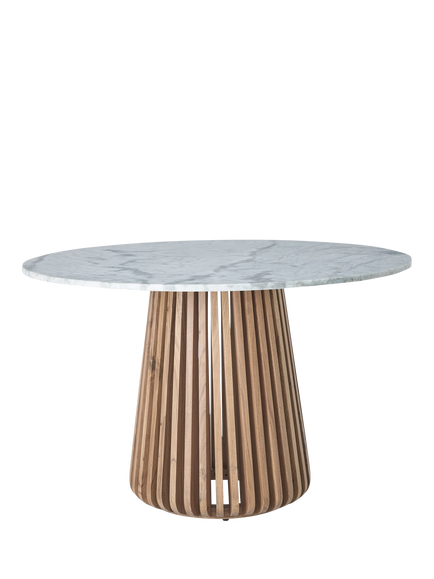 John Lewis OUTLET Stave Marble Top 4 Seater Round Dining Table, Natural, Natural