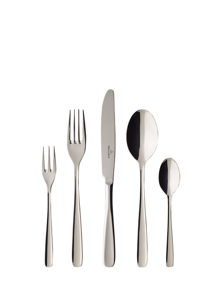 Villeroy & Boch Liam Stainless Steel Cutlery Set, 30 Piece/6 Place Settings, Silver