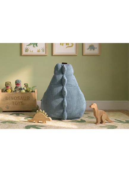 Extreme Lounging Kids' Dinosaur Cord Mini Bean Bag, Navy Blue - view 2, Navy Blue
