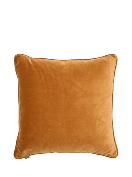 Neptune Cotton Velvet Cushion, Mustard