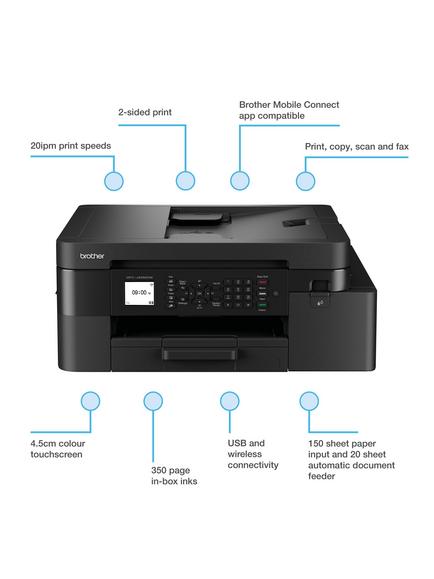 Brother MFC-J4350DW Wireless All-in-One A4 Colour Inkjet Printer & Fax Machine, Black - view 2, Black