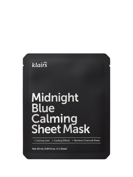 Dear, Klairs Midnight Blue Calming Sheet Mask, x 1, No Colour