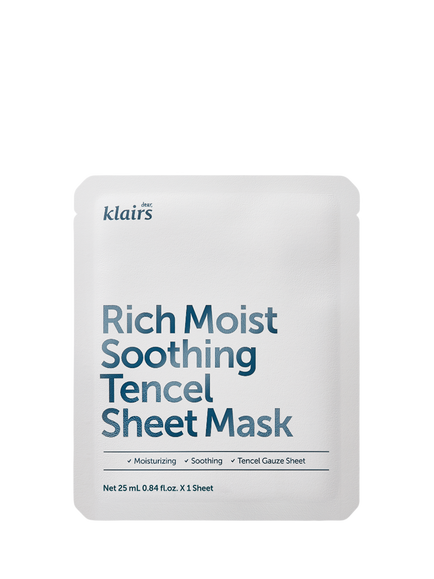 Dear, Klairs Rich Moist Soothing Tencel Sheet Mask, x 1, No Colour