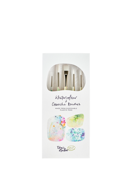 Tom's Studio Write Off Paint Brush, Set of 5, Multi