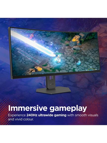 Lenovo Legion 34W-2C HDR Ultra Wide Quad HD Curved Gaming Monitor, 34”, Eclipse Black - view 2, Eclipse Black