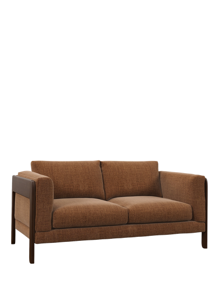 John Lewis OUTLET Nest Grand 4 Seater Sofa, Dark Leg, Like New, Easy Clean Basketweave Chenille Nutmeg, Easy Clean Basketweave Chenille Nutmeg