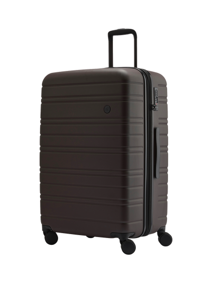 Nere Stori Large75cm Expandable 4-Wheel Suitcase, 95/100L, Dark Chocolate