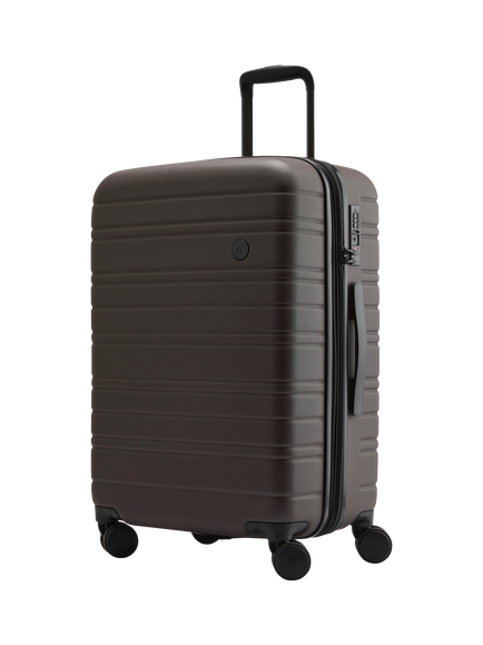 Nerer Stori Medium 65cm Expandable 4-Wheel Suitcase, 63/75L, Dark Chocolate