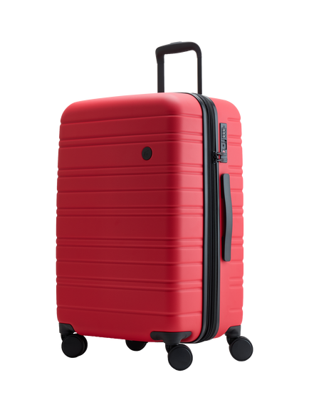 Nerer Stori Medium 65cm Expandable 4-Wheel Suitcase, 63/75L, Red