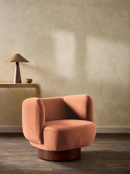 Harlequin Hatherton Velvet Furnishing Fabric - view 2, Ginger