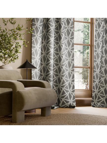 Harlequin Signature Sumi Embroidery Furnishing Fabric - view 2, Fog