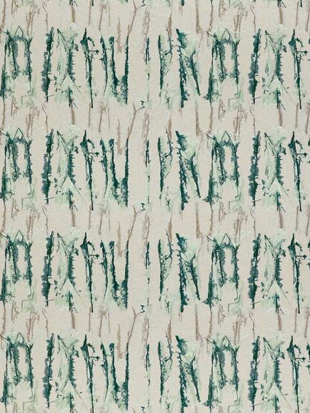 Harlequin Takara Embroidery Furnishing Fabric, Forest/Stone