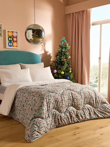Night Lark Christmas Dog Coverless Duvet, 10.5 Tog, Single, Multi