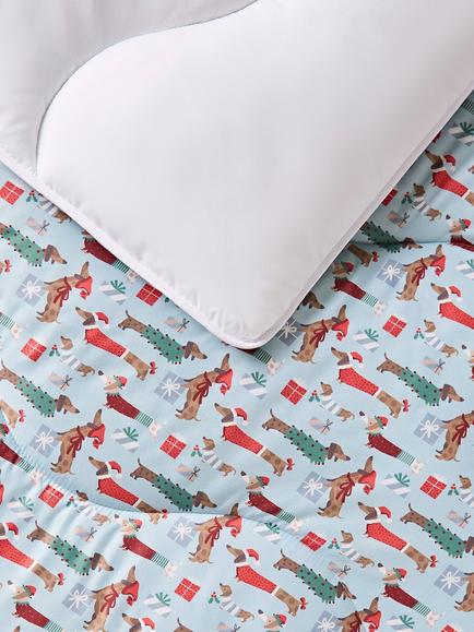 Night Lark Christmas Dog Coverless Duvet, 10.5 Tog, Single - view 2, Multi
