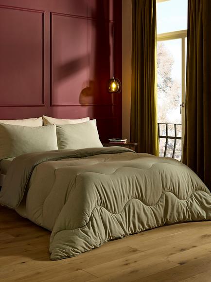 Night Lark Soft Weave Coverless Duvet, 10.5 Tog, Olive Green, Olive Green