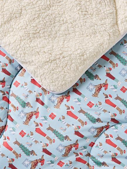 Night Lark Christmas Dog Coverless Duvet, 10.5 Tog, Multi - view 2, Multi