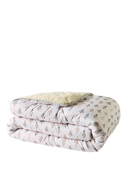 Night Lark Sherpa Scandi Christmas Tree Throw, Multi, Multi