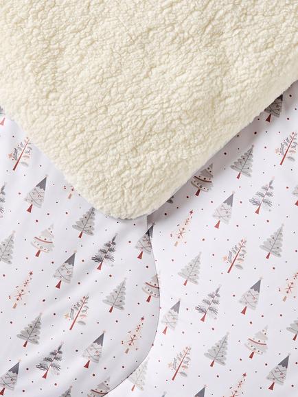 Night Lark Sherpa Scandi Christmas Tree Throw, Multi - view 2, Multi