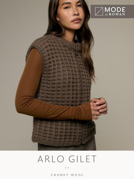 MODE at Rowan Arlo Gilet Knitting Pattern, Multi