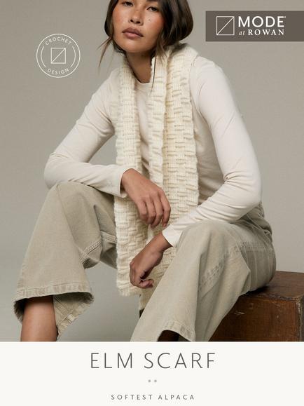 MODE at Rowan Elm Scarf Crochet Pattern, Multi