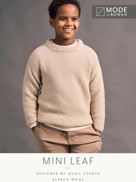 MODE at Rowan Kids' Mini Leaf Jumper Knitting Pattern, Multi
