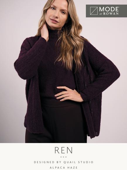 MODE at Rowan Ren Cardigan Knitting Pattern, Multi